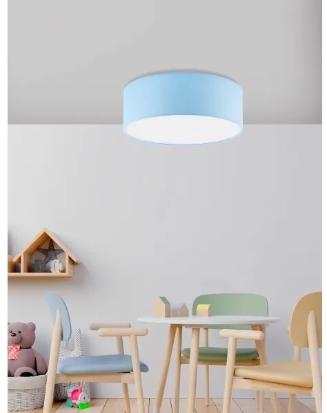 Plafonieră pentru copii RONDO KIDS 4xE27/15W/230V albastră