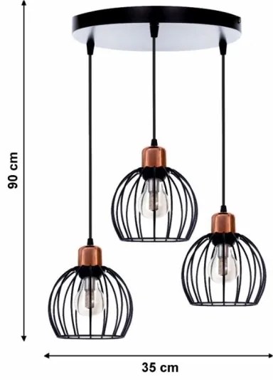 Lustră pe cablu CELTA 3xE27/40W/230V