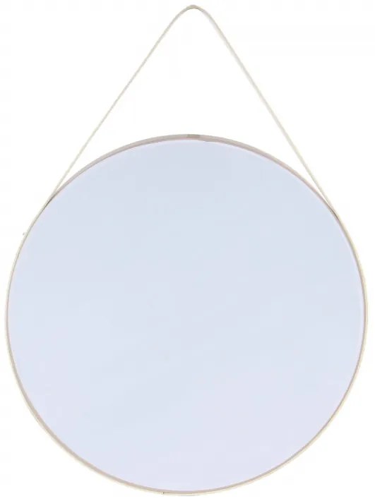 Oglinda rotunda cu rama din MDF/poliuretan alba Ultima, 3,5-7,5cm (L / D) x 49,5cm (W) x 49,5cm (H)