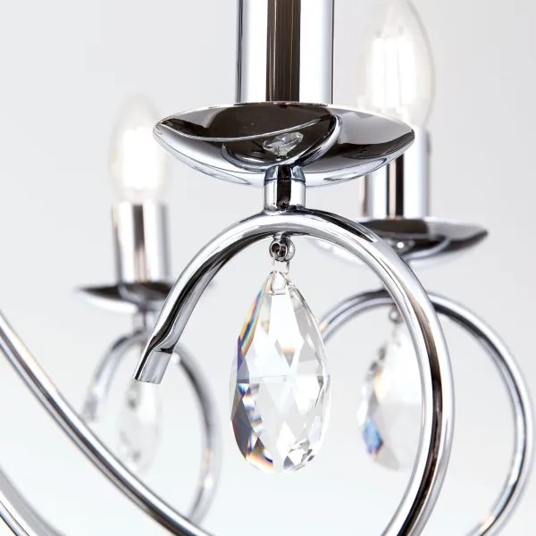 Lustră de cristal pe lanț Orion LU 1658/8 ALESSIA 8xE14/40W/230V crom lucios