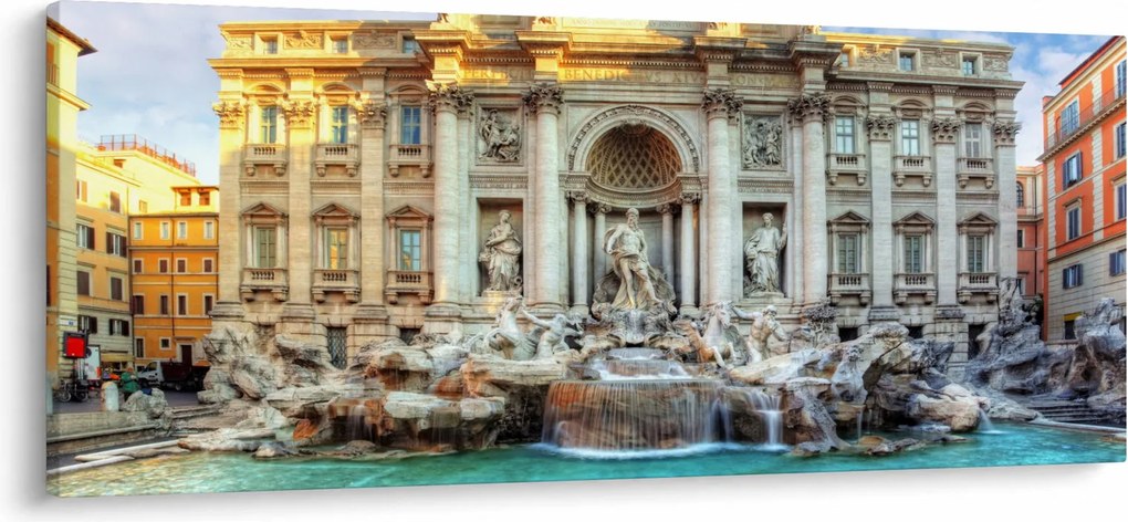Tablou - Fântâna Trevi (120x50 cm)