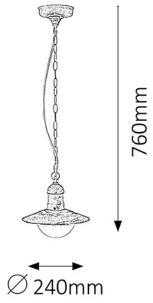 Rabalux 8740 - Corp de iluminat exterior OSLO 1xE27/60W