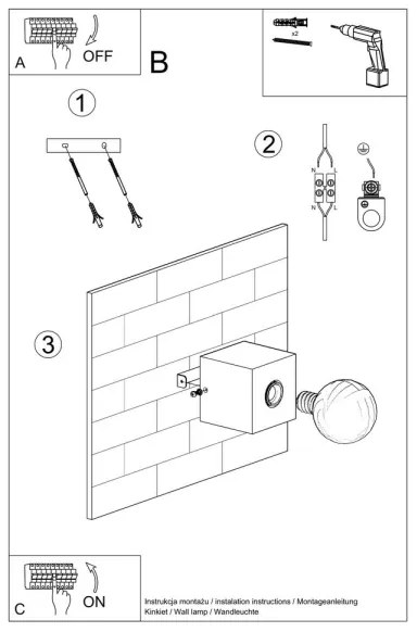 Aplică ABEL 1xE27/60W/230V beton
