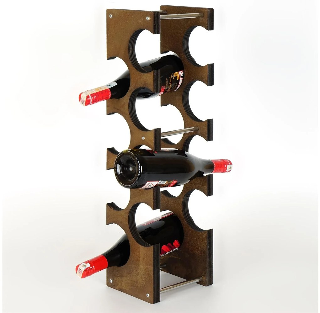 Suport decorativ pentru vin Vanute 6 (Nuc) . 1093689