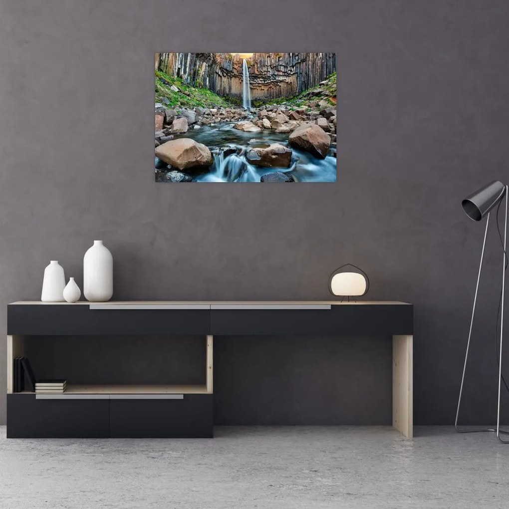 Tablou - Cascada Svartifoss, Islanda (70x50 cm)