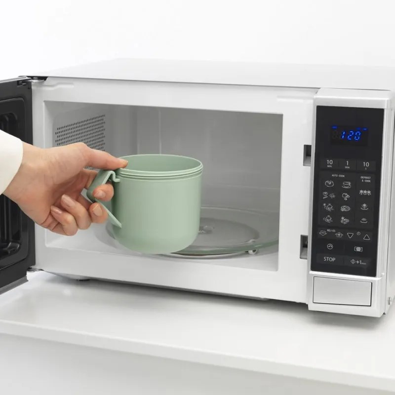 Ceasca pentru supa cu capac Brabantia Make&Take 1006294, 600+180 ml, Capac cu infiletare, Fara BPA, Verde