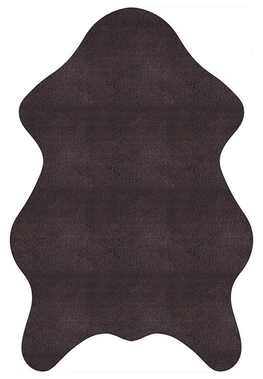 Covor antiderapant Sheepskin Amber, dreptunghiular, 80x150, uni, antracit, poliester