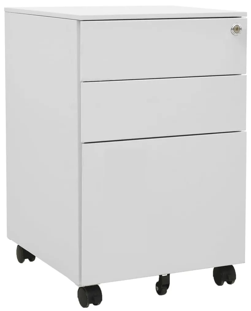 vidaXL Dulap dosare mobil, gri deschis, 39x45x60 cm, oțel