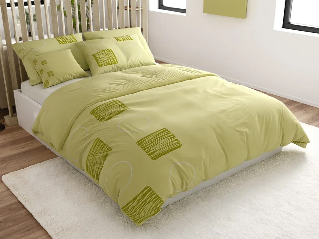 Lenjerie de pat din microsaten CALVYNA, verde deschis Dimensiune lenjerie de pat: 70 x 90 cm | 140 x 200 cm