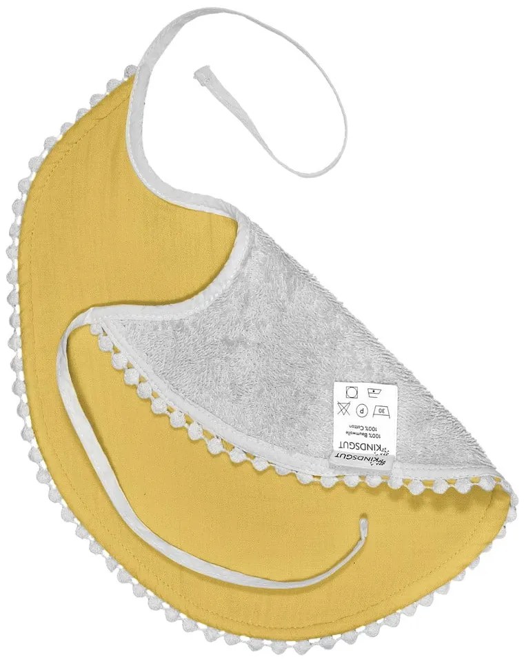 Bavețică din muselină Kindsgut London, galben