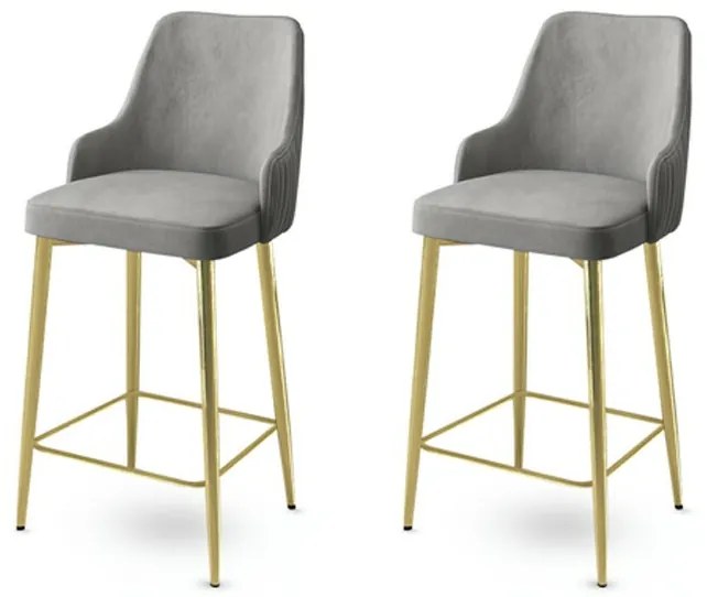 Set de scaune de bar Enox Grey and Gold, 2 buc.
