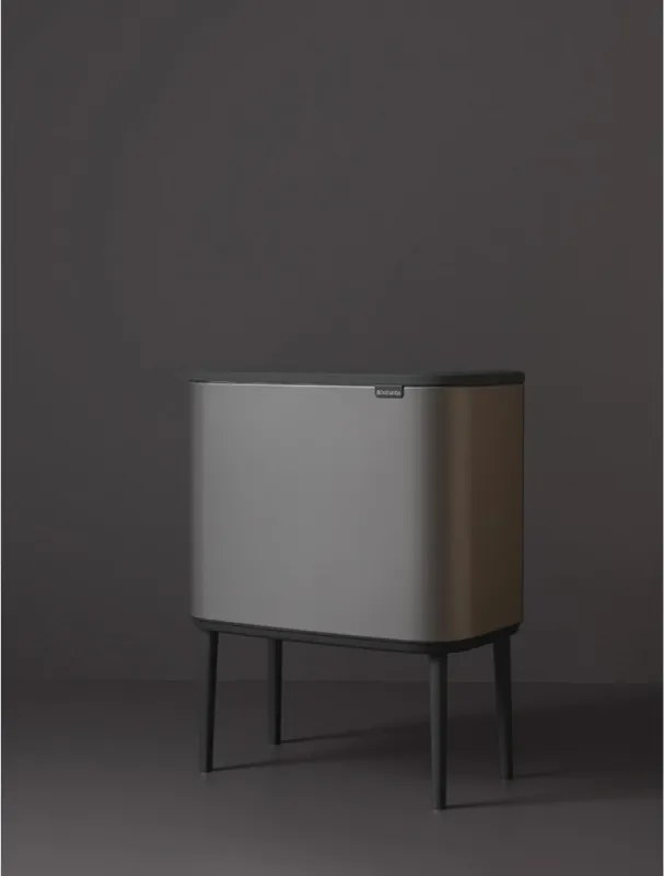 Cos de gunoi Brabantia Bo Touch 651105, 36 l, Deschidere lina si silentioasa, Gri