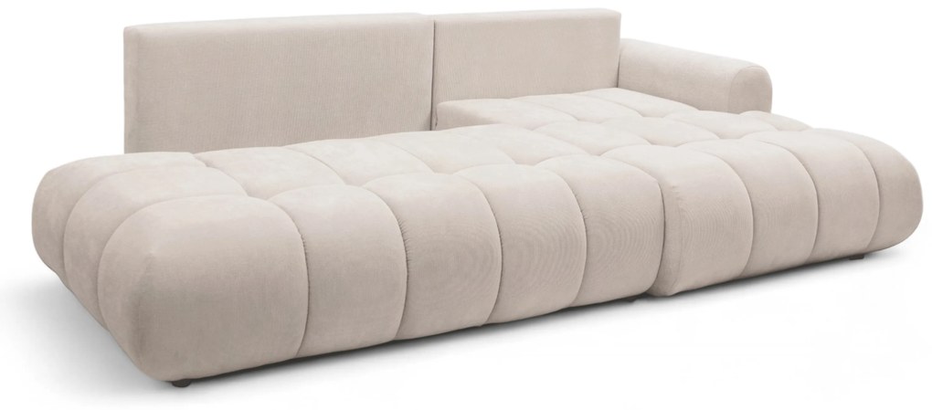 Colțar Lutario L II cu funcție de dormit, dreapta - țesătură hidrorepelentă bej Venice 2026