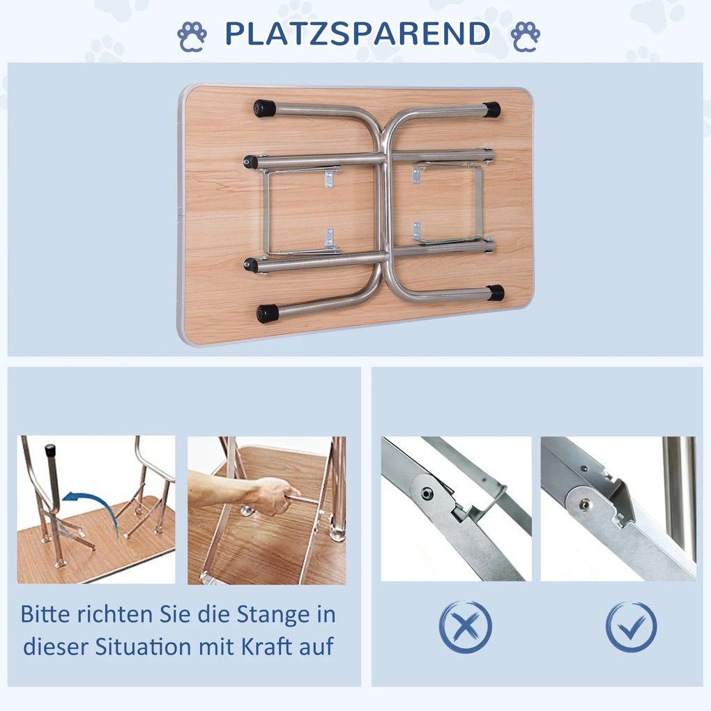 PawHut Masa de Îngrijire a Câinelui Masa de Tuns cu Coș Inferior Masa de Îngrijire a Animalelor de Companie Masa de Frizerie pentru Câini și Pisici până la 100kg Negru | Aosom Romania