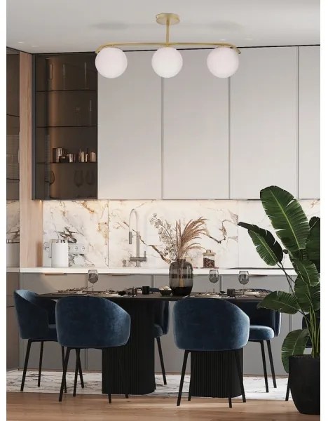 Lustră pe tijă AMADEO 3xE14/40W/230V alamă