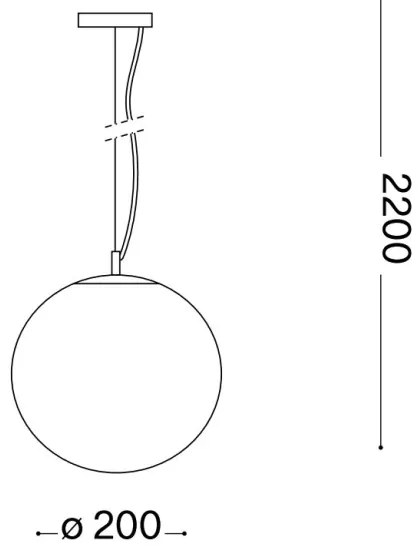 Lustră pe cablu Ideal Lux MAPA 1xE27/42W/230V d. 20 cm auriu/fumuriu