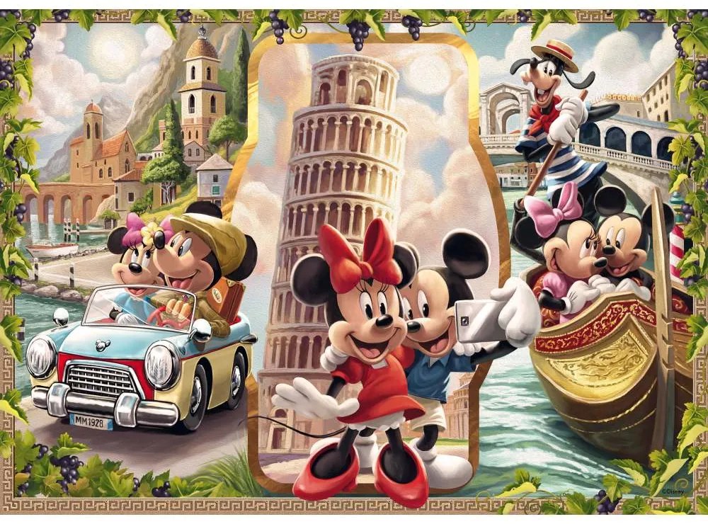 PUZZLE MICKEY SI MINNIE IN VACANTA 1000 PIESE DESIGN NOU - RAVENSBURGER (RVSPA00498)