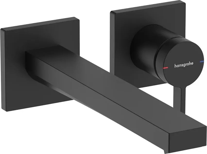 Baterie lavoar incastrata Hansgrohe Tecturis E negru mat fara corp ingropat