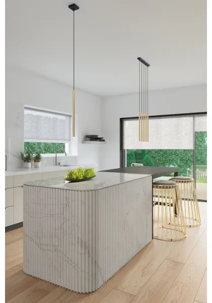 Lustră pe cablu Sollux SL.1196 PASTELO 3xG9/8W/230V auriu