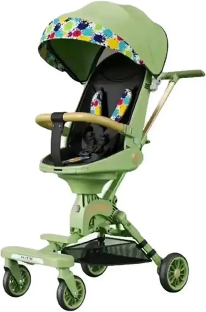 Carucior bebe transformabil pliabil, NBW, sezut rotativ 360, plasa insecte, 6-36 luni, Verde