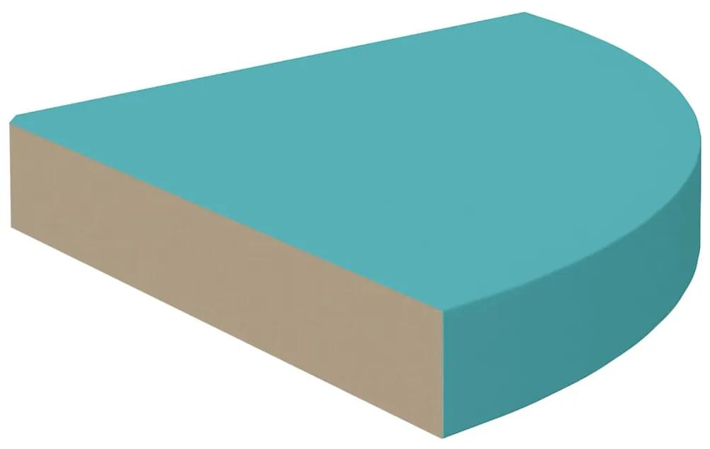 Raft de colt de perete, albastru, 35x35x3,8 cm, MDF 1, Albastru, 35 x 35 x 3.8 cm