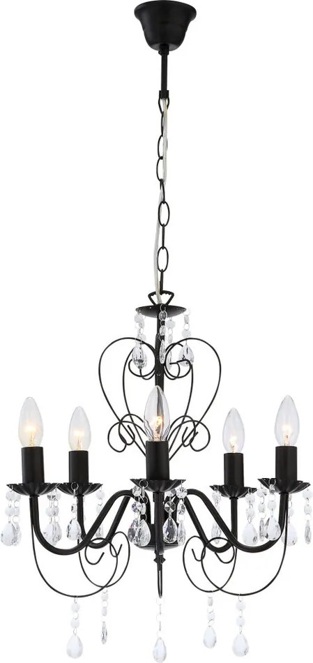 Globo PINJA 63127-5 lustre, candelabre negre  5 x E14 max. 40w   IP20