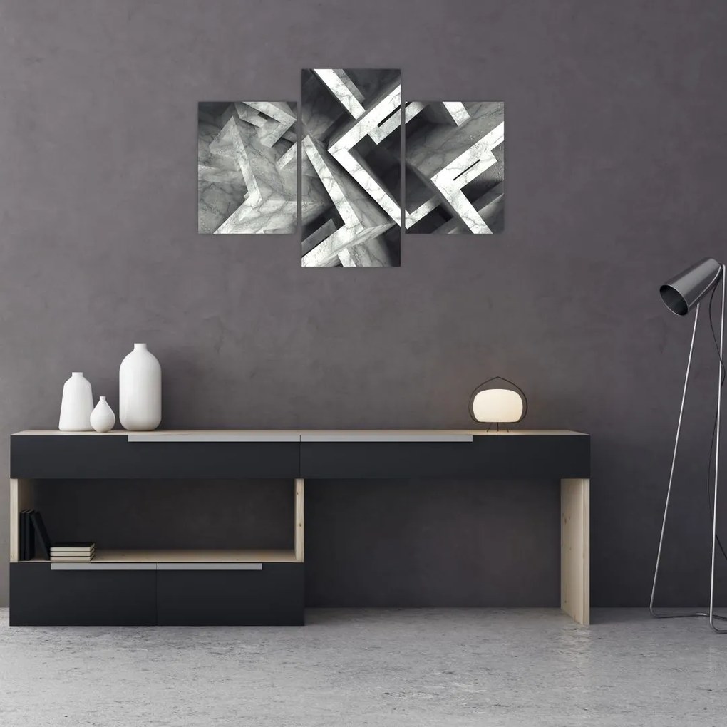 Tablou cu cuburi abstracte (90x60 cm)