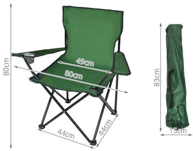 ShopJK SCAUN PLIABIL DE PESCUIT VERDE