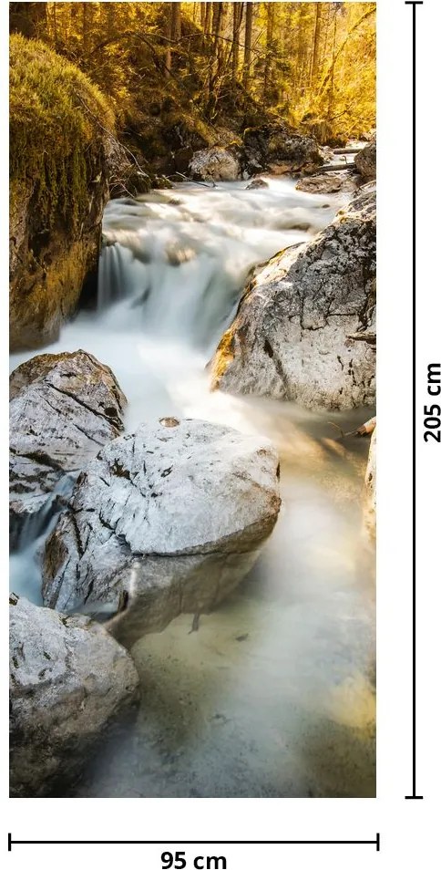 Fototapet pentru ușă - Pârâu de munte (95x205cm)