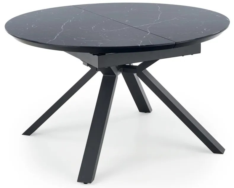 Masa extensibila Vertigo marmura neagra/negru L130-180 cm