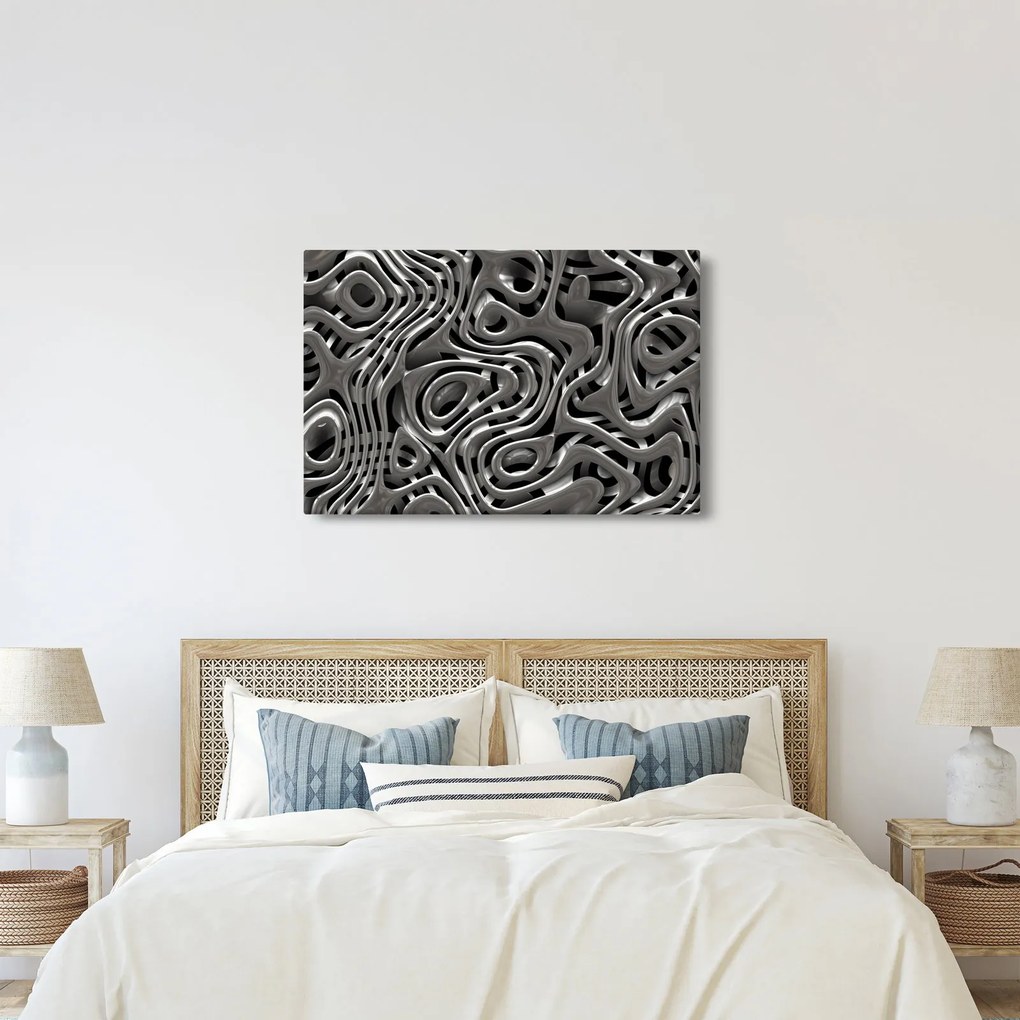 Tablou - Abstractizare metalică (90x60 cm)