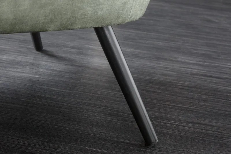 Fotoliu design elegant Amsterdam, catifea verde