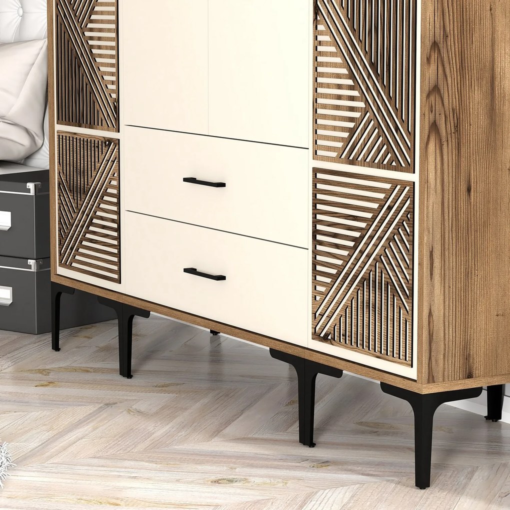 Dulap de haine Kiara PTP (Nuc + Crem). 1088478