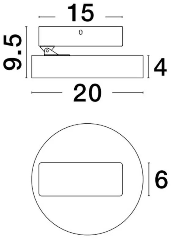 Spot LED aplicat tavan directionabil PERFECT negru 3000K Dimmable
