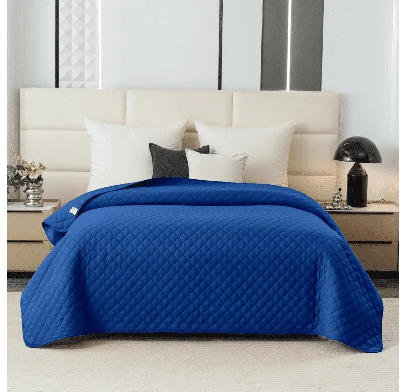 Cuvertura de pat cu model LANTA, albastru inchis Dimensiune: 220 x 240 cm