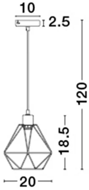 Lustra / Pendul design modern Ã˜20cm Pietra negru NVL-673601