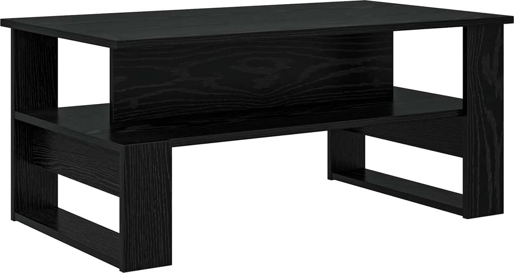 vidaXL Masă de cafea Stejar Negru 90 x 50 x 40 cm Lemn compozit