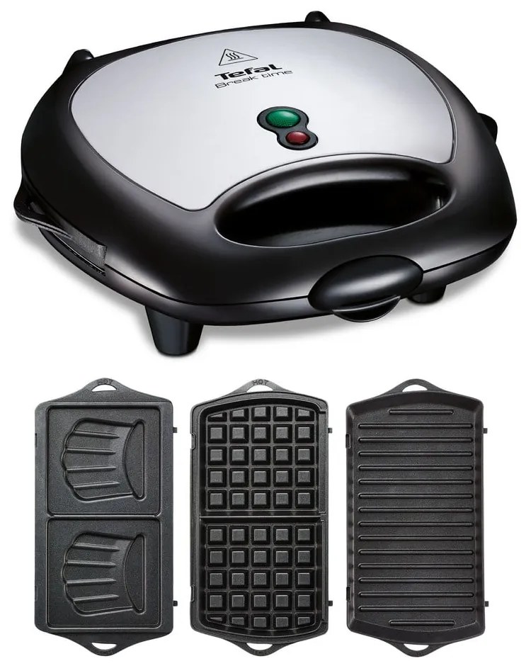 Sandwich maker negru-argintiu Break Time - Tefal