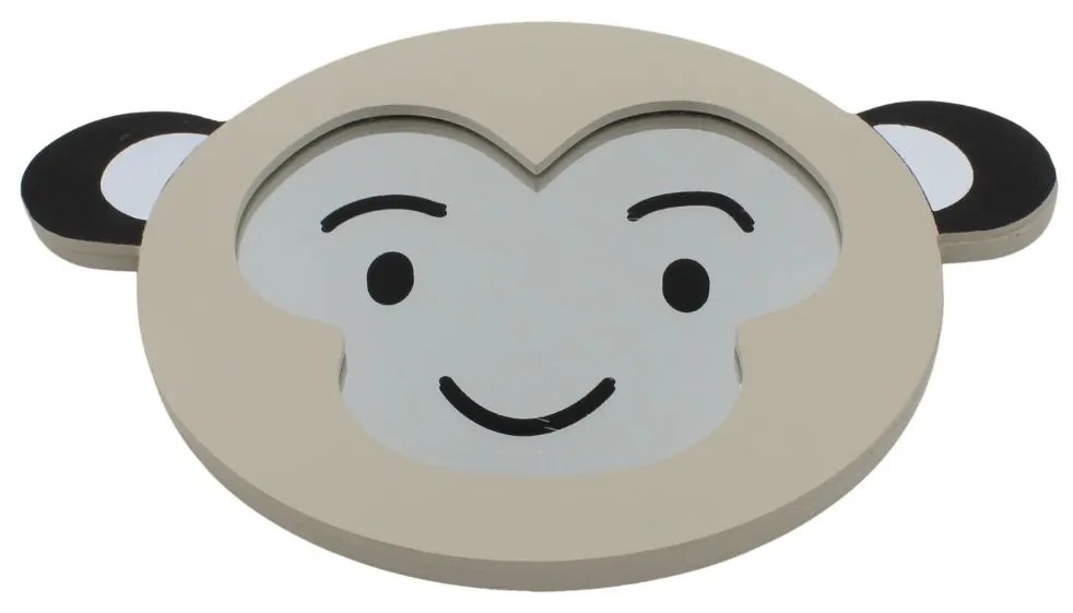 Oglindă rotundă animăluț 16x16 cm maimuță