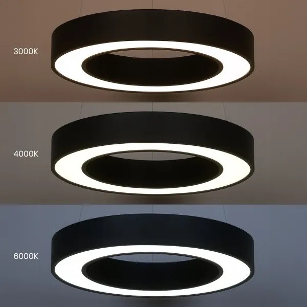 Lustră LED suspendată pe cablu UNION LED/40W/230V 3000/4000/6500K Ø 40 cm negru