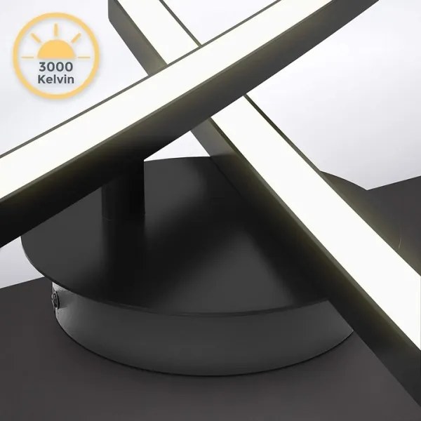 Plafonieră LED 2xLED/6W/230V 3000K neagră