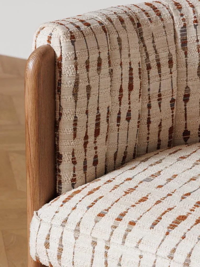Scaun dining multicolor din lemn de salcam si textil, Amphitryon