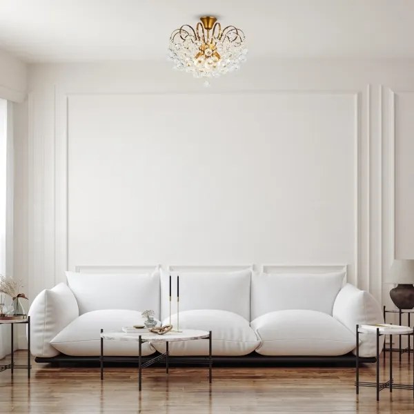 Lustră de cristal aplicată Brilagi CRYSTAL 6xE14/60W/230V bronz