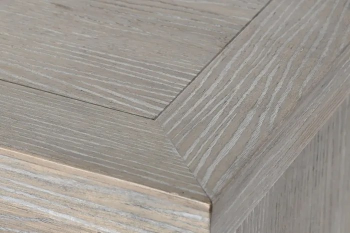 Bufet din lemn masiv de hevea cu 4 uși vitrate, finisaj natur, „Clarmont”