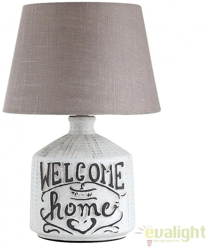 Veioza, lampa de masa din ceramica, diametru 24,5cm, Petra 4386 RX