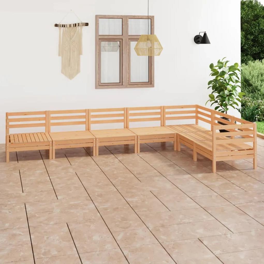 3083014 vidaXL Set mobilier de grădină, 7 piese, lemn masiv de pin