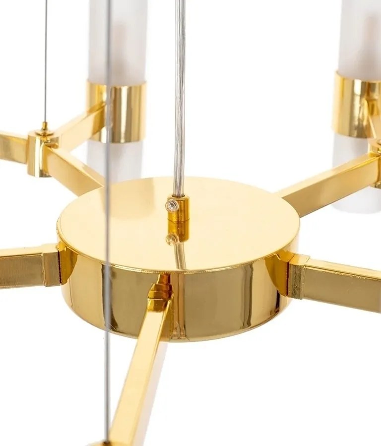 Lustra suspendata design mimimalist Tub 10 auriu