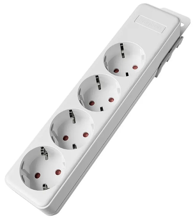 Bloc multipriza Braytron, 4 prize, protectie copii, alb
