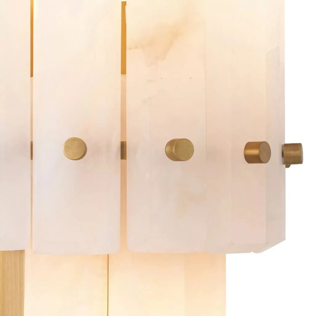 Aplica de perete design LUX Blason Double, alama antica/ alabastru