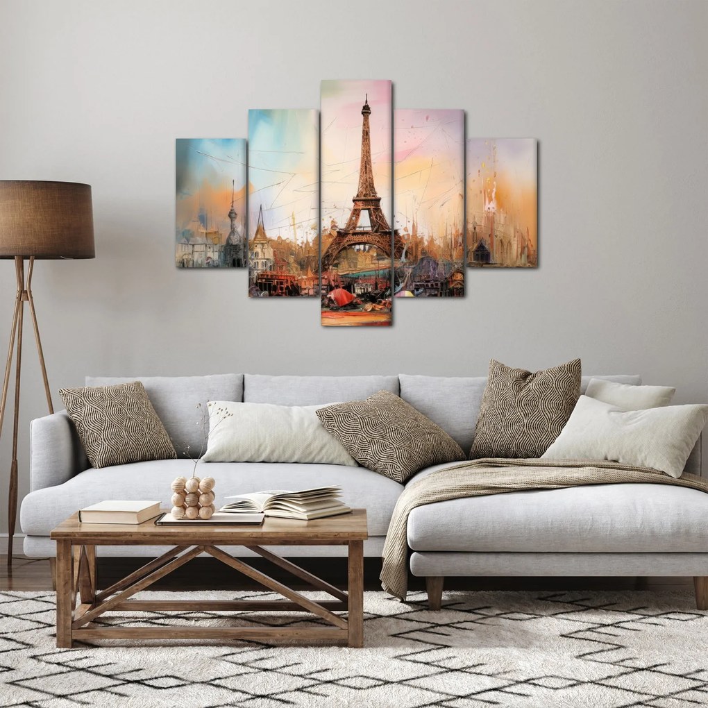 Tablou - Pictură a Turnului Eiffel (150x105 cm)